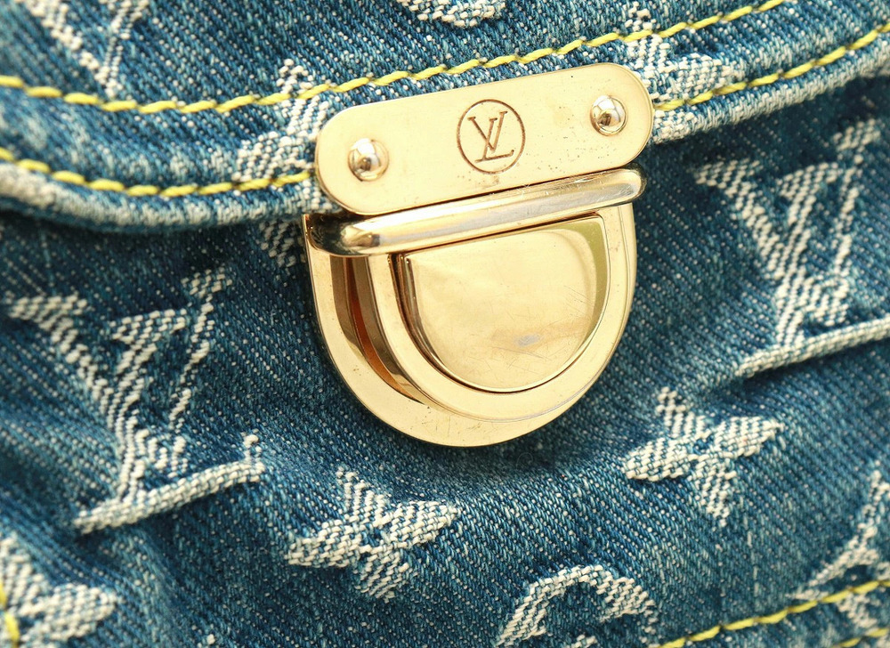 Louis Vuitton Shoulder Denim Strap Long One Monogram Baggy Bag - Picture 6 of 9